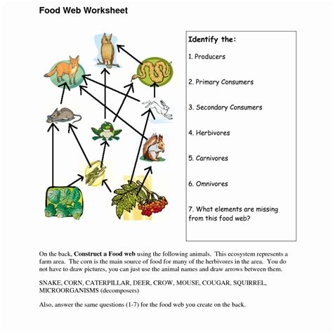 Write your ideas for 5 food chains for your poster in the table below. Food Chains And Food Webs Worksheet Answers - Worksheets ...