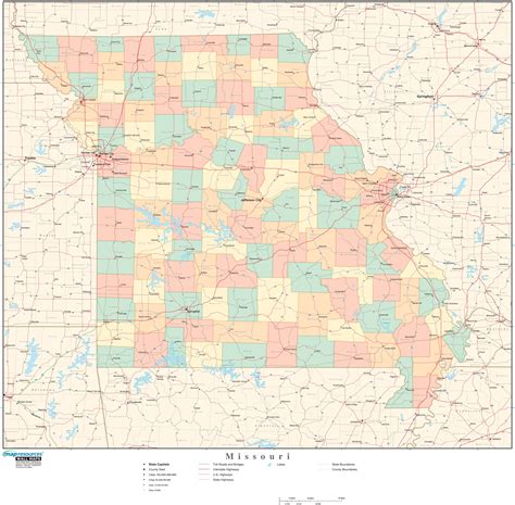 Printable Missouri Map With Counties