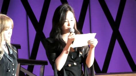 Fancam 140930 Snsd Fan Meeting Yuri Reading Chinese Letter Youtube