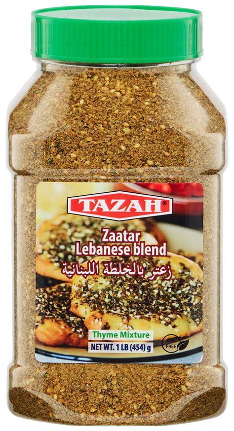 Tazah Zaatar 16oz Lebanese Zatar Spice Blend Thyme Mixture Zaatar In