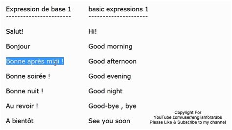 French Basic Expressions Part 1 French For Beginners Youtube