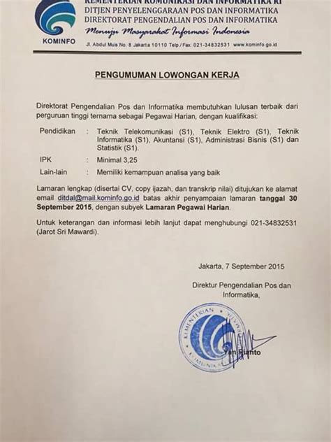 Pada hari jum'at tanggal 19 juni 2020, telah dilaksanakan ujian disertasi terbuka (public defense) salah satu dosen jurusan pendidikan teknik elektro ft uny atas nama didik hariyanto yang dilakukan secara daring. Lowongan Kerja Terbaru Kementerian Kominfo Terbaru ...