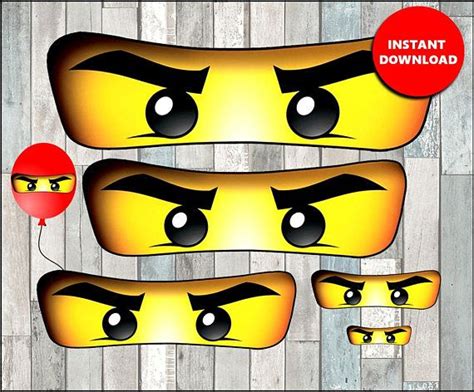 Finde diesen pin und vieles mehr auf ninja party von martina iwaniak. 80% OFF Ninjago eyes for bag balloon stickers lollipop (avec images) | Anniversaire, Ballon