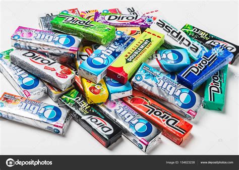 Various Brand Chewing Gum Stock Editorial Photo
