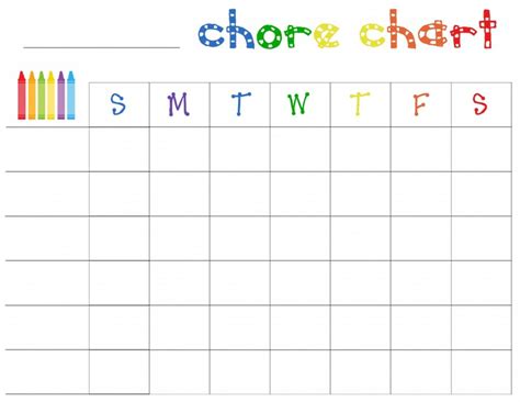 Childrens Chore Chart Printable Free Printable Templates