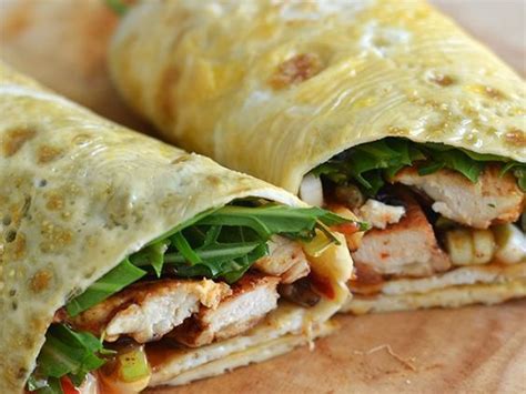Omeletwraps met kip ook lekker met kipfilet vleeswaren kaas
