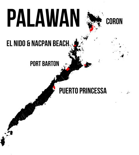 Tourism Map Of Palawan Philippines 2017 For Project Information