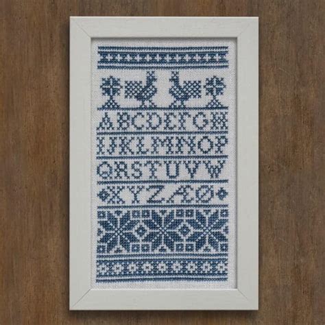 Traditional cross stitch sampler patterns. A Danish Schoolhouse Sampler - PDF Pattern | Modern Folk ...