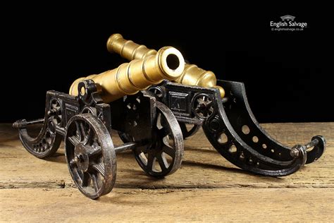 Antique Brass And Iron Ornamental Cannons