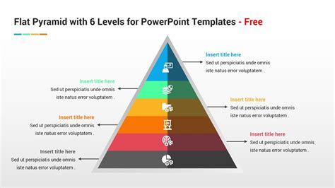 Flat Pyramid With Levels For Powerpoint Templates Free Slide Free