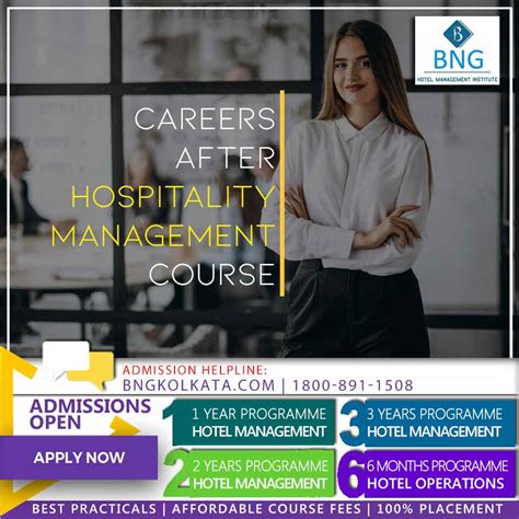 Careers After Hospitality Management Course Bng Hotel Management