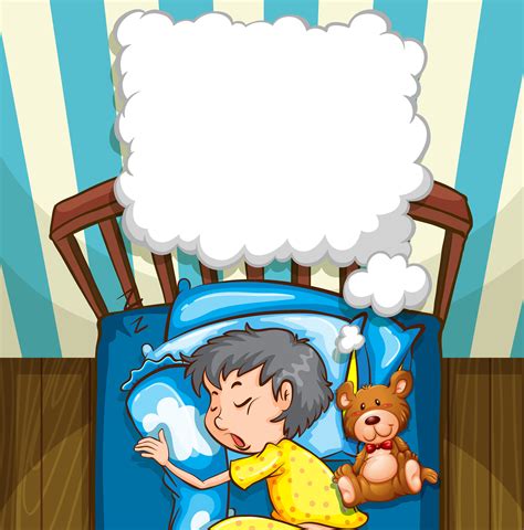 Little Boy In Yellow Pajamas Sleeping 448494 Vector Art At Vecteezy