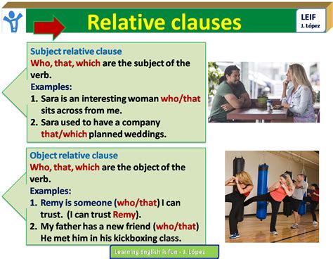 Relative Clauses Relative Pronouns In English English Study Here