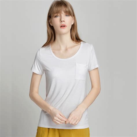 modal women loose t shirts white top black tees soft fabric short sleeve shirt solid top plus