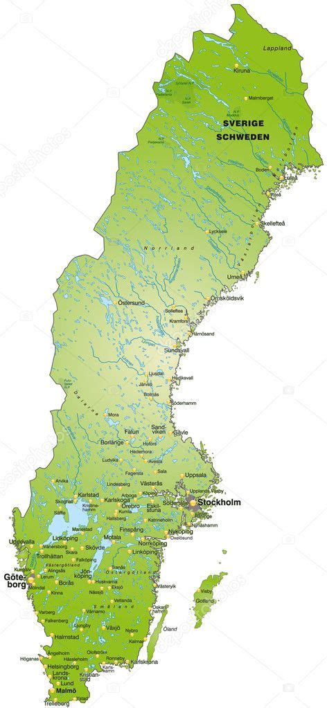 Sverige är indelat i 21 län. Karta över Sverige | Karta