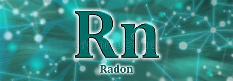 Símbolo Rn Elemento Químico De Radón Stock De Ilustración