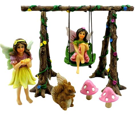 buy fairy garden fairy figurines garden fairies sitting girls set of 2 pcs kit for outdoor