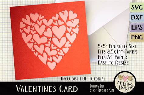 Valentine Card Svg Cutting File - Layered SVG Cut File - Free Fonts Bundle