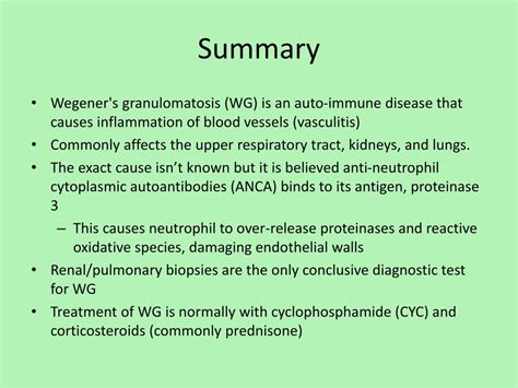 Ppt Wegeners Granulomatosis Powerpoint Presentation Free Download