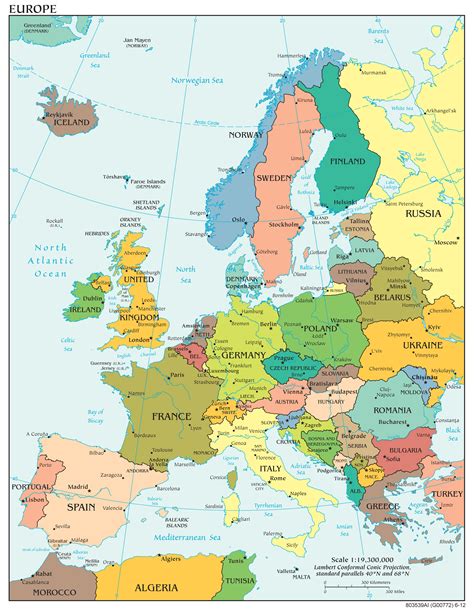 Maps Of Europe Map Of Europe In English Political