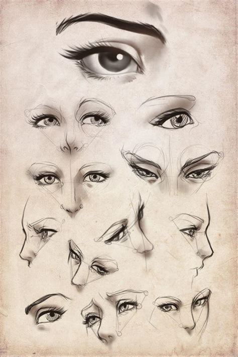 If you want to get fancy, chop off the top and bottom of each circle as if the eyelid was covering it. 20+ Easy Eye Drawing Tutorials for Beginners - Step by Step - HARUNMUDAK