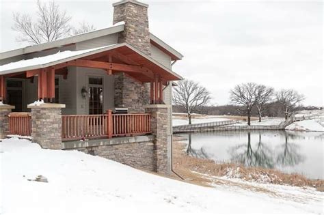 Open layout, super clean, well decorated, comfortable furniture. Snow covers a mini-lodge at Ponca State Park | House ...