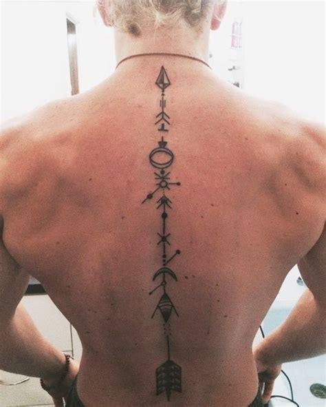 35 Cool And Stylish Arrow Tattoos For Men In 2019 Spine Tattoo For