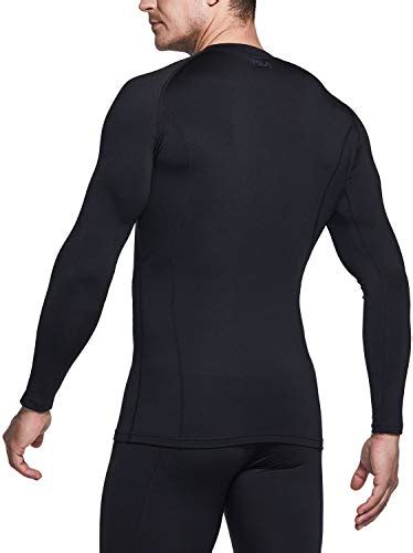 tsla men s thermal long sleeve compression shirts athletic base layer top winter gear running