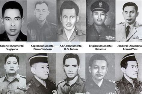 Foto 10 Pahlawan Revolusi Yang Gugur Dalam Peristiwa G30S PKI
