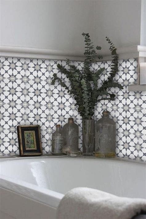 Peel And Stick Wallpaper On Bathroom Vanity - Mural Wall