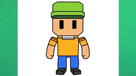 Como Dibujar A Pixel Guy De Stumble Guys Youtube