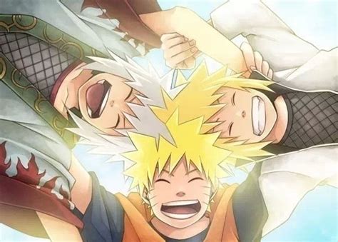 If you think we could get along why not. Jiraiya, Naruto, and Minato! Kawaii! They would've been ...