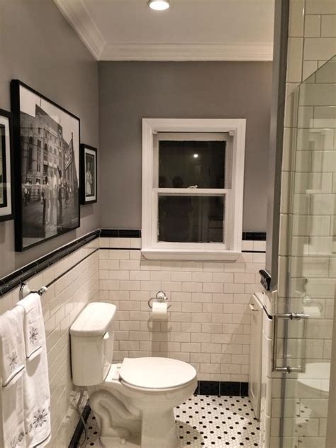 Designers suggest using a subway tile in the shower area or around your bathtub but there are certainly more ways to implement it in the bathroom interior decoration. 1920s Bathroom Remodel | Subway Tile | Penny Tile Floor ...
