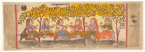 The Met Asian Art On Twitter Six Gopis Seated Beneath Trees Page