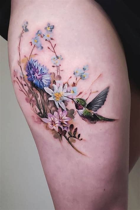 Bird And Flower Tattoos For Women By Pete Zebley Filadélfia United