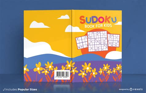 Flower Field And Sudoku Book Cover Design Vector Download