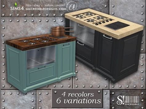 Industrial Kitchen Stove Sims 4 Sims Sims 4 Cc Furniture