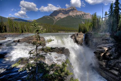 Athabasca Falls At Dusk Wallpapers Images Photos Pictures Backgrounds