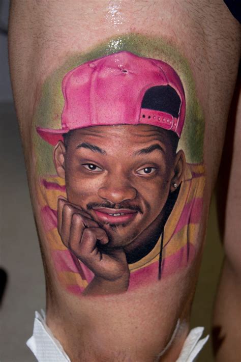 Victor Chil Will Smith Portrait Tattoo Back Of Shoulder Tattoo