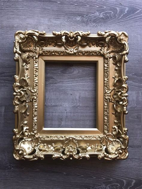8x10 Gold Frame Baroque Style Picture Frame Art Frames Wall Etsy