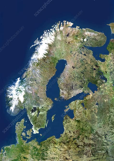 Scandinavia Satellite Image Stock Image E0700592 Science Photo