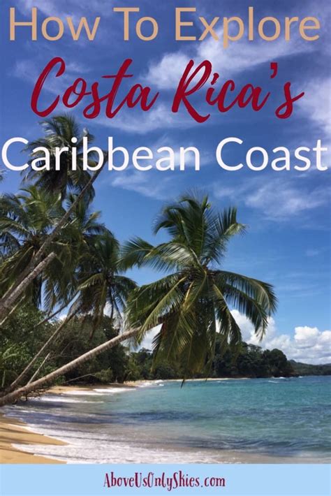 A Beach With Palm Trees And The Words How To Explore Costa Ricas