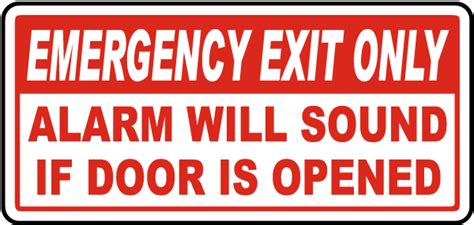 Emergency Exit Only Sign A5144 By