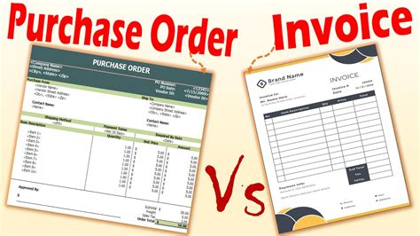 Differences Between Purchase Order And Invoice Youtube