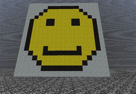 Smile Face Pixel Art Minecraft Project