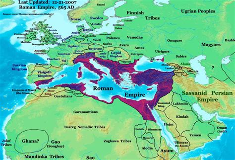 The Eastern Roman Empire At Its Height In 565ad Maps On The Web