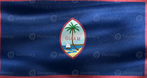 Guam Flag Realistic Waving Fabric Flag 7292568 Stock Photo At Vecteezy
