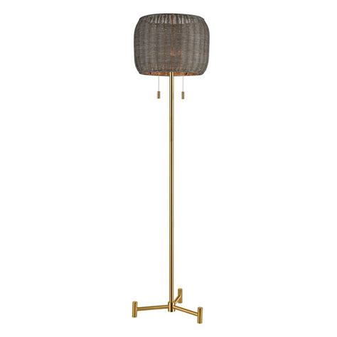 Bronze And Black Rattan Floor Lamp Rattan Floor Lamp Floor Lamp