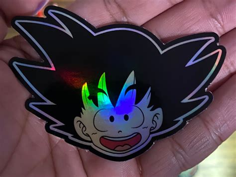 Goku Waterproof Holographic Sticker Etsy