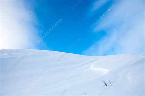 Snow Covered Hill Under Blue Sky Stock Image F0185171 Science